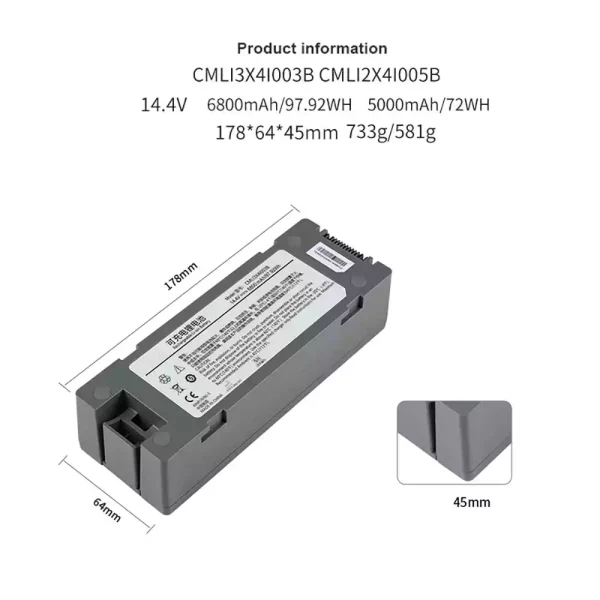 Akkumulátor/akku az COMEN CMLI2X4I005B CMLI2X4I002B - Image 3