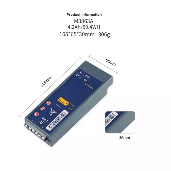 Akkumulátor/akku az Philips HeartStart FR2 HeartStart FR2+ M3860A M3861A M3863A M3840A M3841A - Image 3