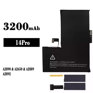 Mobiltelefon akkumulátort A2866H alkalmas iPhone 14 pro