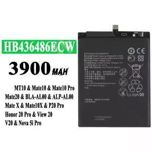 Mobiltelefon akkumulátort HB436486ECW alkalmas HUAWEI Mate 10/Mate 10 Pro/Mate 10X/Mate 20/P20 Pro/P20 Pro Leather Limited Edition/Honor 20 Pro/Honor View 20/Honor V20/Nova 5i Pro/Nova 5z