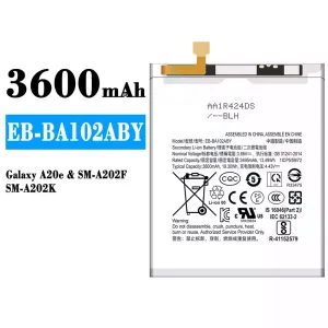 Mobiltelefon akkumulátort EB-BA102ABY alkalmas Samsung Galaxy A20e