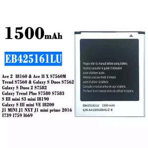 Mobiltelefon akkumulátort EB425161LU alkalmas Samsung Ace 2