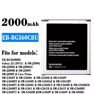 Mobiltelefon akkumulátort EB-BG360CBU alkalmas Samsung Galaxy J2 (2015)