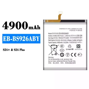 Mobiltelefon akkumulátort EB-BS926ABY alkalmas Samsung S24+/S24 Plus
