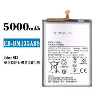 Mobiltelefon akkumulátort EB-BM135ABS alkalmas Samsung Galaxy M13