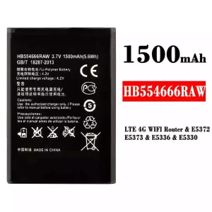 Mobiltelefon akkumulátort HB554666RAW alkalmas HUAWEI LTE 4G WIFI Router / E5372 / E5373 / E5336 / E5330
