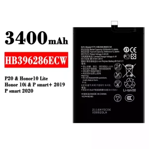 Mobiltelefon akkumulátort HB396286ECW alkalmas HUAWEI P20 / Honor 10 Lite / Honor 10i / P smart+ 2019 / P smart 2020