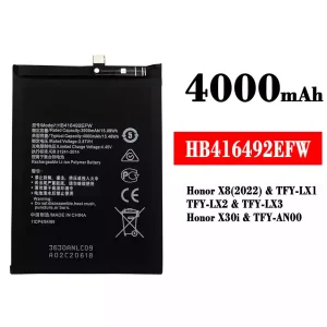Mobiltelefon akkumulátort HB416492EFW alkalmas HUAWEI Honor X8(2022) / Honor X30i