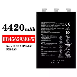Mobiltelefon akkumulátort HB456593EGW alkalmas HUAWEI Nova 10 SE
