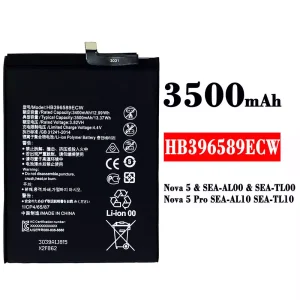 Mobiltelefon akkumulátort HB396589ECW alkalmas HUAWEI Nova 5 / Nova 5 Pro