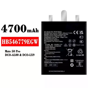 Mobiltelefon akkumulátort HB546779EGW alkalmas HUAWEI Mate 50 Pro