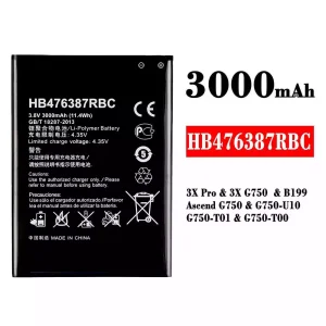 Mobiltelefon akkumulátort HB476387RBC alkalmas HUAWEI 3X Pro