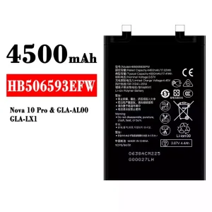 Mobiltelefon akkumulátort HB506593EFW alkalmas HUAWEI Nova 10 Pro