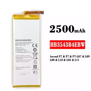 Mobiltelefon akkumulátort HB3543B4EBW alkalmas HUAWEI P7