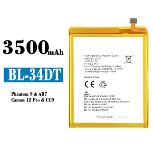Mobiltelefon akkumulátort BL-34DT alkalmas Tecno Phantom 9/ Camon 12 Pro