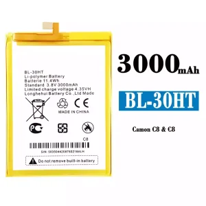 Mobiltelefon akkumulátort BL-30HT alkalmas Tecno Camon C8