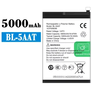 Mobiltelefon akkumulátort BL-5AAT alkalmas Tecno