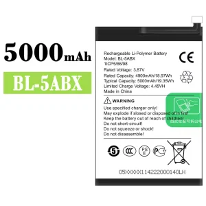 Mobiltelefon akkumulátort BL-5ABX alkalmas Infinix