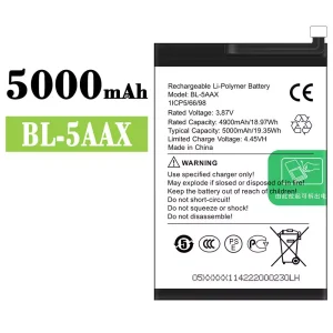 Mobiltelefon akkumulátort BL-5AAX alkalmas Infinix
