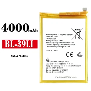Mobiltelefon akkumulátort BL-39Li alkalmas ITEL A56