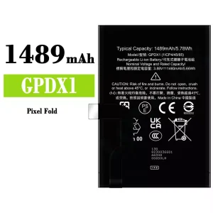 Mobiltelefon akkumulátort GPDX1 alkalmas Google Pixel Fold