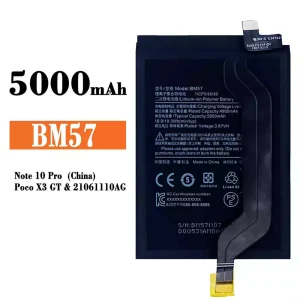 Mobiltelefon akkumulátort BM57 alkalmas Xiaomi Note 10 Pro / Poco X3 GT