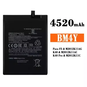 Mobiltelefon akkumulátort BM4Y alkalmas Xiaomi Redmi K40 / Redmi K40 Pro /Poco F3