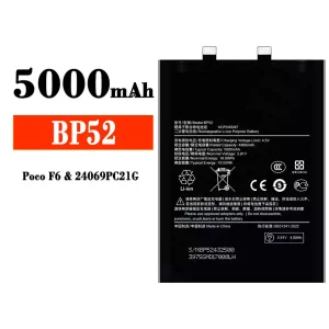 Mobiltelefon akkumulátort BP52 alkalmas Xiaomi Poco F6