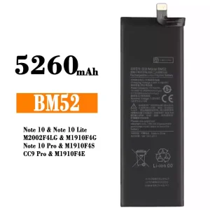 Mobiltelefon akkumulátort BM52 alkalmas Xiaomi Note 10,Note 10 Lite,Note 10 Pro / CC9 Pro