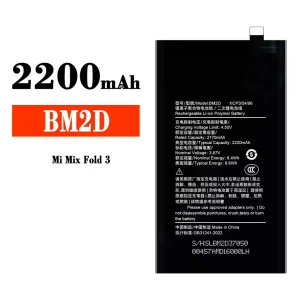 Mobiltelefon akkumulátort BM2D alkalmas Xiaomi Mi Mix Fold 3