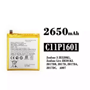 Mobiltelefon akkumulátort C11P1601 alkalmas Asus Zenfone 3 / Zenfone Live