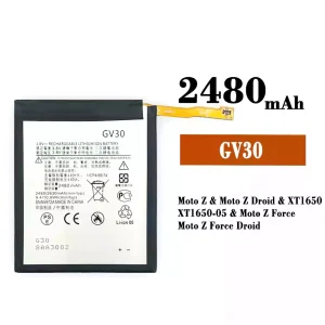 Mobiltelefon akkumulátort GV30 alkalmas Motorola Moto Z / Moto Z Droid / Moto Z Force / Moto Z Force Droid