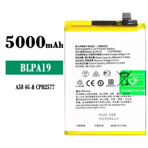 Mobiltelefon akkumulátort BLPA19 alkalmas OPPO A58 4G / A38 / A79 5G