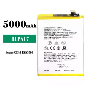 Mobiltelefon akkumulátort BLPA17 alkalmas OPPO Realme C53 / C67 NFC / C65 4G / C67 4G