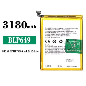 Mobiltelefon akkumulátort BLP649 alkalmas OPPO A83 / A1 / F5 Lite / A83T