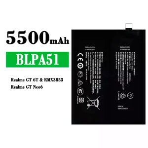 Mobiltelefon akkumulátort BLPA51 alkalmas OPPO Realme GT 6T/ Realme GT Neo 6