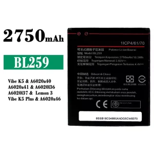 Mobiltelefon akkumulátort BL259 alkalmas Lenovo Vibe K5 / Lemon 3 / Vibe K5 Plus