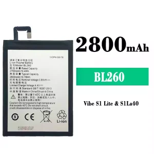 Mobiltelefon akkumulátort BL260 alkalmas Lenovo Vibe S1 Lite