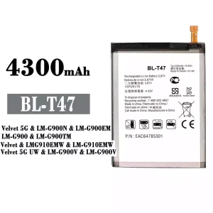 Mobiltelefon akkumulátort BL-T47 alkalmas LG Velvet 5G