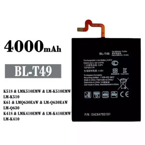 Mobiltelefon akkumulátort BL-T49 alkalmas LG K51S / K61 / K41S