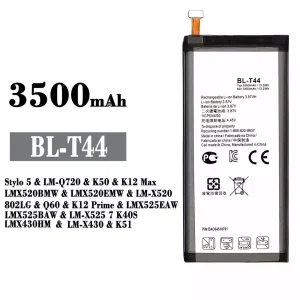 Mobiltelefon akkumulátort BL-T44 alkalmas LG Stylo 5 / K50 / K12 Max /Q60 / K12 Prime /LK51