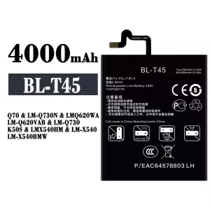 Mobiltelefon akkumulátort BL-T45 alkalmas LG Q70 K50S