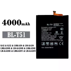 Mobiltelefon akkumulátort BL-T51 alkalmas LG K42 / K52