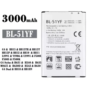 Mobiltelefon akkumulátort BL-51YF alkalmas LG G4 /G4 Stylus / G4 Dual