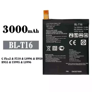 Mobiltelefon akkumulátort BL-T16 alkalmas LG G Flex2