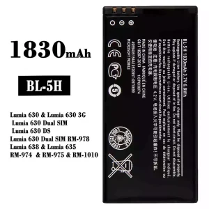Mobiltelefon akkumulátort BL-5H alkalmas Nokia Lumia 630 / Lumia 638 / Lumia 635 / RM-974 / RM-975 / RM-1010