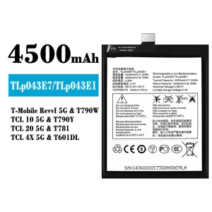 Mobiltelefon akkumulátort TLP043E7/TLP043E1 alkalmas Alcatel T-Mobile RevvI 5G/TCL 10 5G/TCL 20 5G/TCL 4X 5G