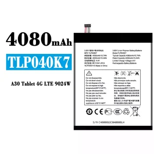 Mobiltelefon akkumulátort TLP040K7 alkalmas Alcatel A30 Tablet 4G LTE 9024W