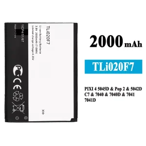 Mobiltelefon akkumulátort TLi020F7 alkalmas Alcatel PIXI 4 5.0 5045J/5045T/5045D