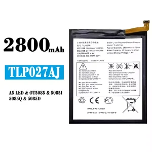 Mobiltelefon akkumulátort TLP027AJ alkalmas Alcatel A5 LED/OT5085/5085I/5085Q/5085D